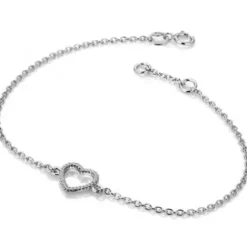 Hot Diamonds (Kette mit) Herz-Ripple Armband - GB006