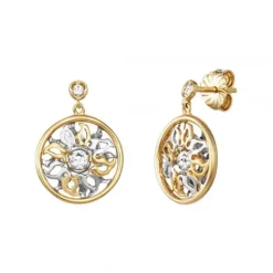 Julie Julsen Ohrringe-Dancing Stone Sonne Ohrstecker - JJDER0968.3