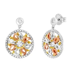 Julie Julsen Ohrringe-Dancing Stone Sonne Ohrstecker - JJDER0776.3