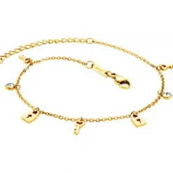 Julie Julsen Fusskette-Locks & Keys Fusskette - JJAC29212G