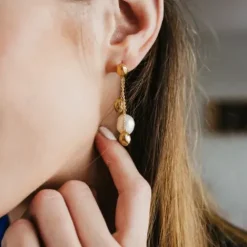 Julie Julsen Ohrringe-Ohrstecker Süsswasserperlen - JJER01116.3