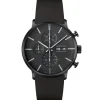 Junghans Lederarmband-FORM A Chronoscope (Engl. Datum) - 27/4371.03