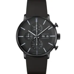 Junghans Lederarmband-FORM A Chronoscope (Engl. Datum) - 27/4371.03