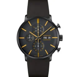 Junghans Lederarmband-FORM A Chronoscope - 27/4372.02