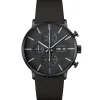 Junghans Lederarmband-FORM A Chronoscope - 27/4371.02