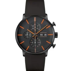Junghans Lederarmband-FORM A Chronoscope (Engl. Datum) - 27/4370.03