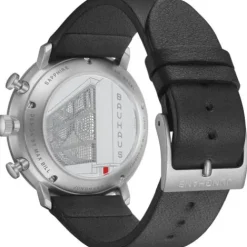 Junghans Lederarmband-max bill Chronoscope Bauhaus - 27/4303.02