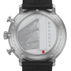 Junghans Lederarmband-max bill Chronoscope Bauhaus - 27/4303.02