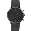 Junghans Lederarmband-max bill Chronoscope Bauhaus - 27/4409.02