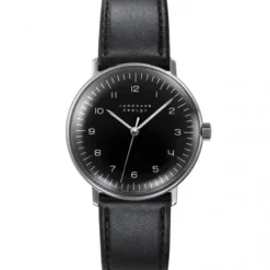 Junghans Lederarmband-max bill Handaufzug - 27/3702.02