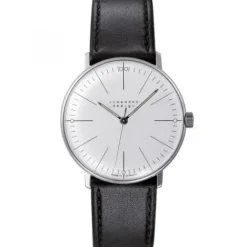 Junghans Lederarmband-max bill Handaufzug - 27/3700.02