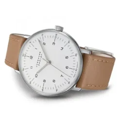 Junghans Lederarmband-max bill Handaufzug - 27/3701.02