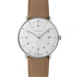 Junghans Lederarmband-max bill Quarz - 41/4562.02