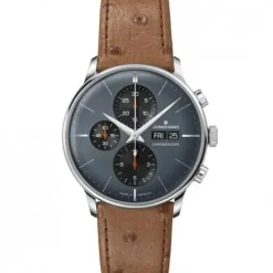Junghans Lederarmband-Meister Chronoscope (Engl. Datum) - 27/4224.03