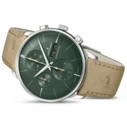 Junghans Lederarmband-Meister Chronoscope (Engl. Datum) - 27/4222.03