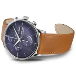 Junghans Lederarmband-Meister Chronoscope (Engl. Datum) - 27/4526.03