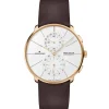 Junghans Lederarmband-Meister fein Chronoscope Mega Solar - 59/7201.00