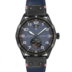 Junghans Lederarmband-Meister Pilot Automatic Navy Blue - 27/4397.00