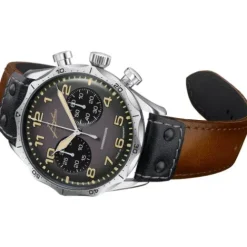 Junghans Lederarmband-Meister Pilot Chronoscope - 27/3493.00
