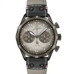 Junghans Lederarmband-Meister Pilot Chronoscope Desert - 27/3398.00