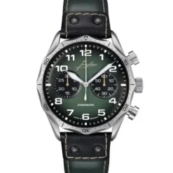 Junghans Lederarmband-Meister Pilot Chronoscope - 27/3492.00