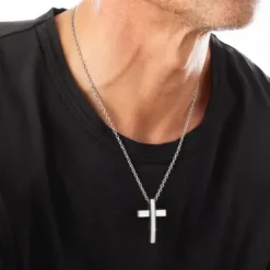 Lotus (Kette mit) Kreuz-Halskette - LS2369-1/1