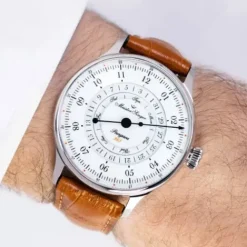 Meistersinger Lederarmband-Pangaea Day Date 365 - PDD365901