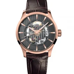 Mido Lederarmband-Multifort Skeleton Vertigo - M038.436.36.061.00