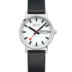 Mondaine Lederarmband-Classic 36 Day Date Vegan - A667.30314.11SBBV