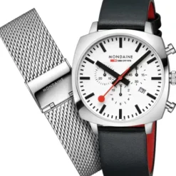 Mondaine Lederarmband-Grand Cushion Vegan - MSL.41410.LBV.SET