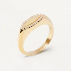 P D Paola Ringe-Lace Stamp Gold Ring - AN01-629