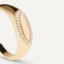 P D Paola Ringe-Lace Stamp Gold Ring - AN01-629