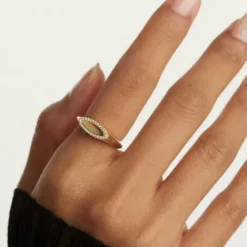 P D Paola Ringe-Lace Stamp Gold Ring - AN01-629