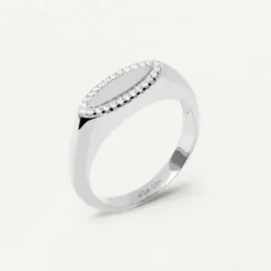 P D Paola Ringe-Lace Stamp Silver Sing - AN02-629