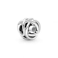 Pandora Charms/Beads-April Geburtsstein Klarer Ewigkeitskreis Charm - 790064C01