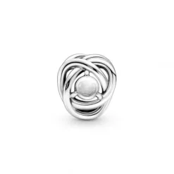 Pandora Charms/Beads-April Geburtsstein Klarer Ewigkeitskreis Charm - 790064C01