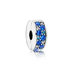 Pandora Charms/Beads-Blauer Pavé Clip Charm - 791817NSBMX
