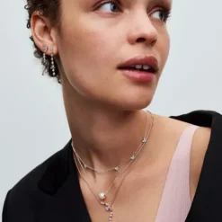 Pandora (Kette mit) Herz-Dreifachstein Herz Halskette - 393160C01-45