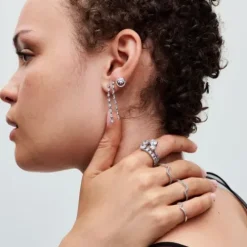 Pandora Ohrringe-Funkelnde Acht Steine Ohrhänger - 293159C01