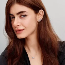 Pandora Ohrringe-Funkelnde Kleine Schleife Ohrringe - 293542C01