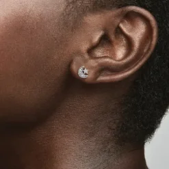 Pandora Ohrringe-Funkelnde Mond & Stern Ohrringe - 292990C01