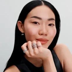 Pandora Ohrringe-Funkelnde Rosafarbene Schleife Ohrringe - 293505C01