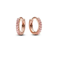 Pandora Ohrringe-Funkelnde Rosafarbene Huggie Ohrringe - 283015C01
