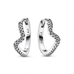 Pandora Ohrringe-Funkelnde Welle Creolen - 292545C01