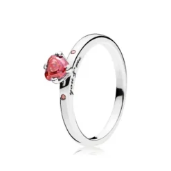 Pandora (Kette mit) Herz-Funkelndes Rotes Herz Ring - 196574CZRMX