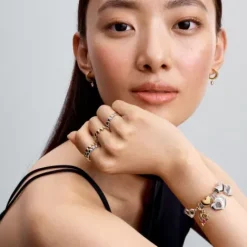 Pandora (Kette mit) Herz-Gravierbares Herz Lupe Doppelter Charm - 793671C00