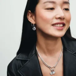 Pandora (Kette mit) Herz-Herzverschluss Schlangen-Gliederhalskette - 393377C00-45