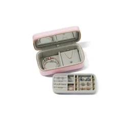 Pandora Schmuckaufbewahrung-Kleine rosafarbene Travel Schmuckbox - A008