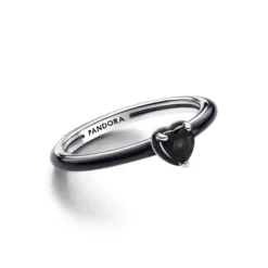 Pandora (Kette mit) Herz-ME Schwarzes Chakra Herz Ring - 193088C01