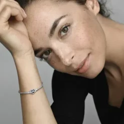 Pandora (Kette mit) Herz-Moments Schlangen Gliederarmband mit Funklendem Unendlichkeits Herzverschluss - 592645C01